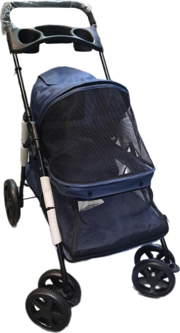 Tommy Evcil Hayvan Arabası 74,5x46,5x97,5cm Lacivert Max 15kg - Image 1