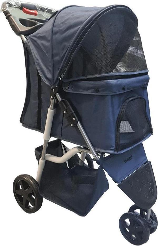 Tommy Evcil Hayvan Arabası 87x50x107cm Lacivert Max 20 Kg - Image 1