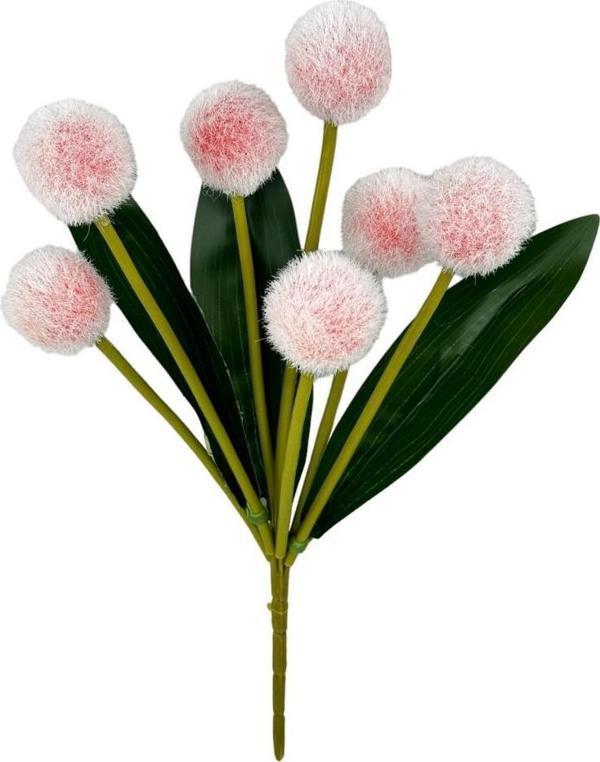 Netten Evime Yapay Çiçek Kırmızı Açık Pompon Çiçeği Dekoratif Yapay Çiçek 30*20 cm - Image 1