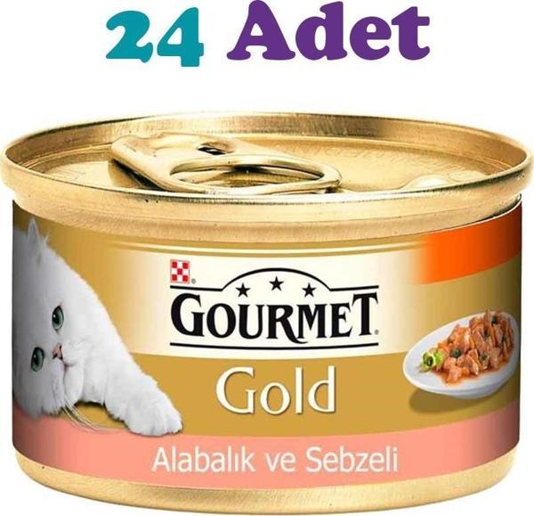 Gourmet Gold Parça Etli Alabalık ve Sebzeli Kedi Konservesi 85g (24 Adet) - Image 1