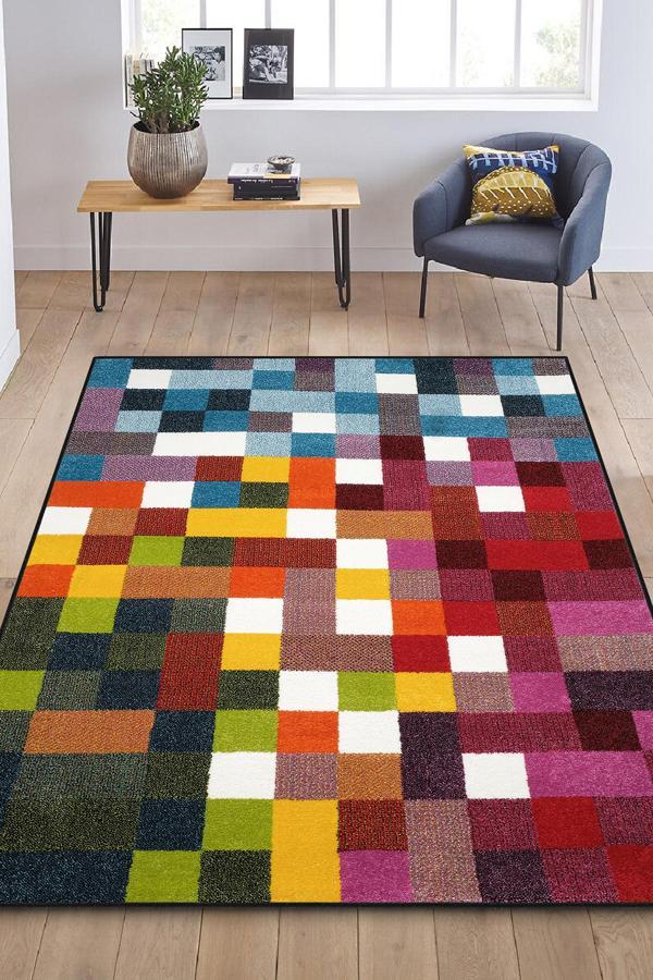 Konfor Geo Renkli Modern Dokuma Halısı 6869 - Image 1