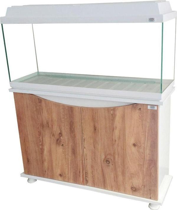 Kanki Pet 100 Cm Beyaz Kapak Akvaryum Ve Kp10001Ac Flex Sehpası Takım - Image 1