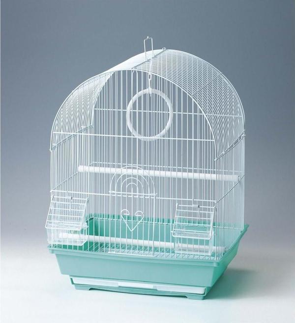 Cans Yıldırım Pet 81201 Kuş Kafesi Yuvarlak Çatılı 34.5×28×45.5 Cm - Image 1