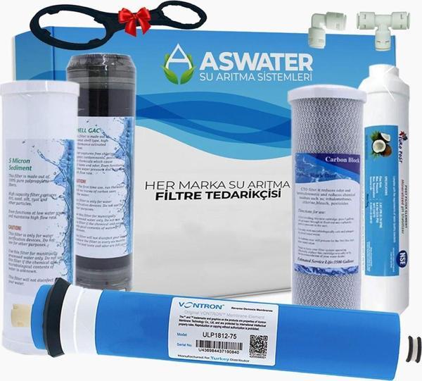 As Water Ihlas Aura Cebilon - Copact - Uyumlu 5 Aşamalı Açık Kasa Filtre Seti Vontron Membranlı - Image 1