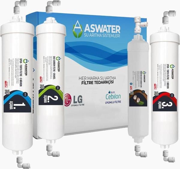 As Water Ihlas Aura Cebilon - Plus - Silver - Platinum - Uyumlu Aw 4 Aşamalı Filtre Seti - Image 1