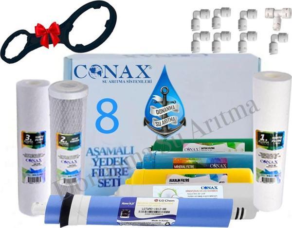 Conax Açık Kasa 8'Li 8 Aşamalı Filtre Seti Lg Membranlı - Image 1