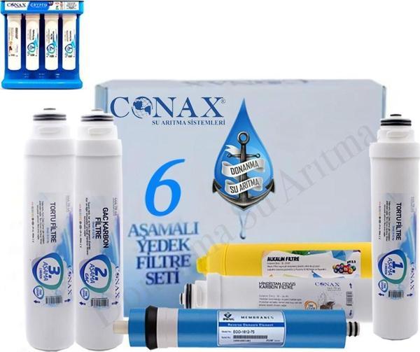 Conax Crypto Su Arıtma Cihazı 6 Aşamalı Yedek Full Filtre Seti - Image 1