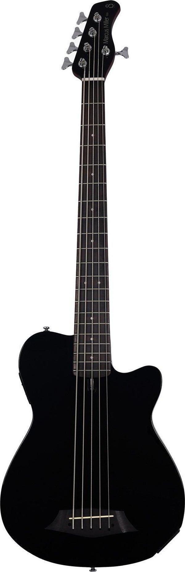 Sire Marcus Miller GB5 5 Telli Semi Acoustic Bas Gitar BK (Solid Body) - Image 1