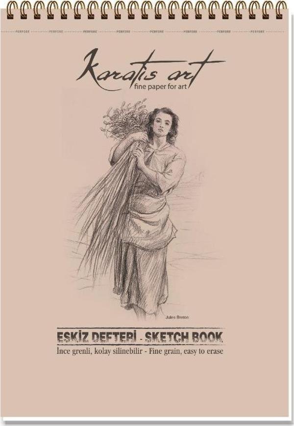 Keskin Color Karatis Eskiz Bloğu (Resim Defteri) Spiralli Art 90 Gram A5 40 Yaprak 481006-99 - Image 1