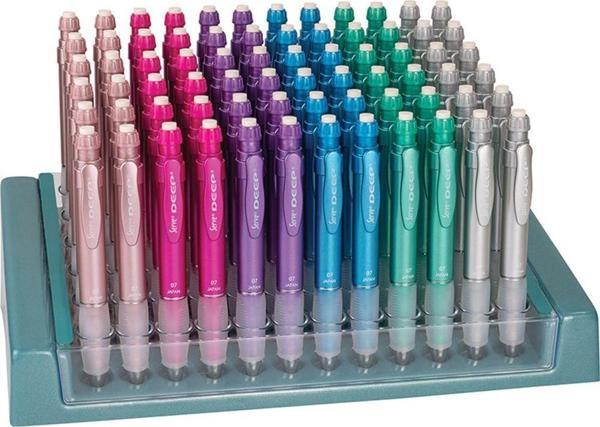 Serve Versatil Kalem (Mekanik Kurşun Kalem) Deep 0.7 Mm Tatlı Serisi Pastel Renkler (72 Li Stand) SV-DEEP72TPST-P - Image 1
