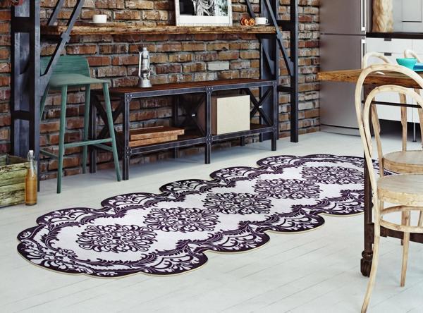 Dekoreko Figürlü Özel Kesim Halı 107 Siyah - Image 1