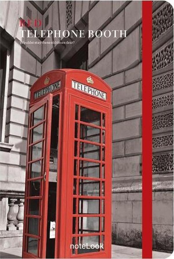 Notelook Red Telephone Booth A6 Çizgili - Image 1