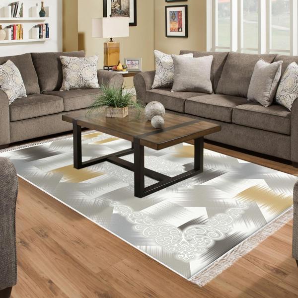 Eko Trend DJT Halı Yıkanabilir Kaymaz Taban S1030 Modern Krem - Image 1