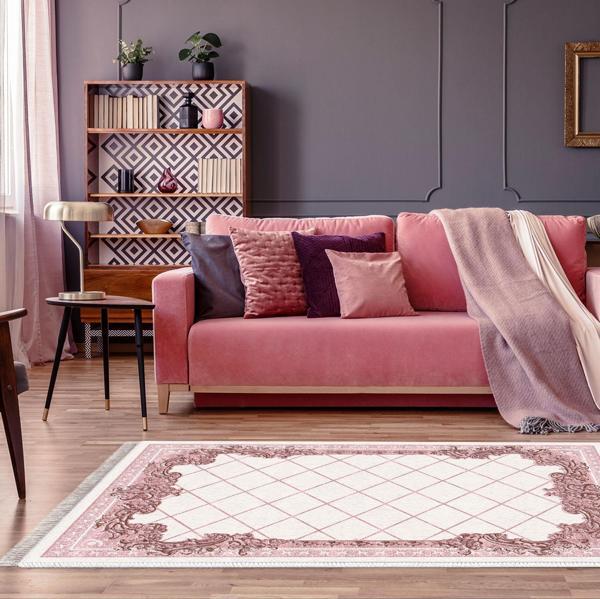 Eko Trend DJT Halı Yıkanabilir Kaymaz Taban 748 Modern Pudra - Image 1