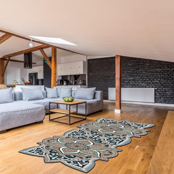 BEGONVİL Lazer Kesim Kaymaz Taban Dijital Baskı Halı ST600157kr - Image 1