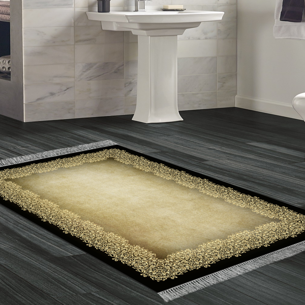Eko Trend DJT Banyo Paspası Yıkanabilir Kaymaz Taban 1674 Modern Kahve - Image 1