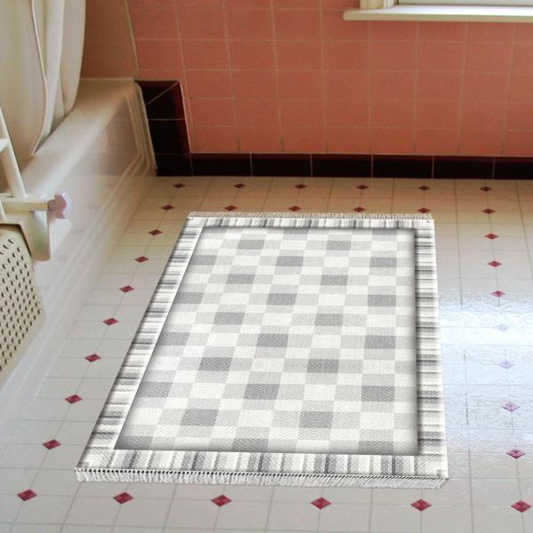 Eko Trend DJT Banyo Paspası Yıkanabilir Kaymaz Taban 1913 Modern Gri - Image 1