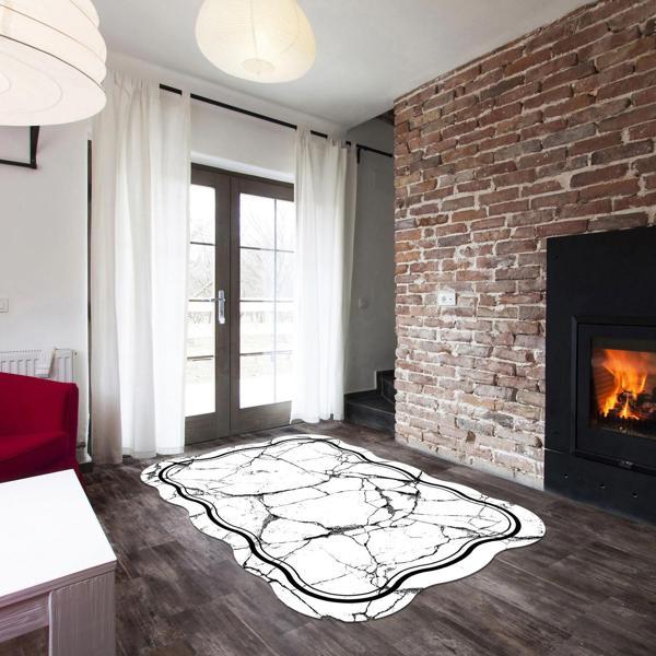 DEFNE Lazer Kesim Kaymaz Taban Dijital Baskı Halı ST600195SY - Image 1