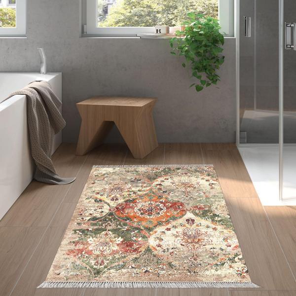 Eko Trend DJT Banyo Paspası Yıkanabilir Kaymaz Taban F5030 Vintage Renkli - Image 1