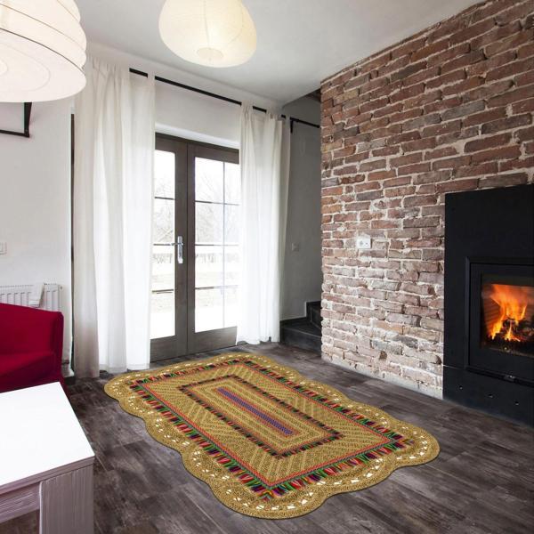 BEGONYA Lazer Kesim Kaymaz Taban Dijital Baskı Halı ST600171kr - Image 1