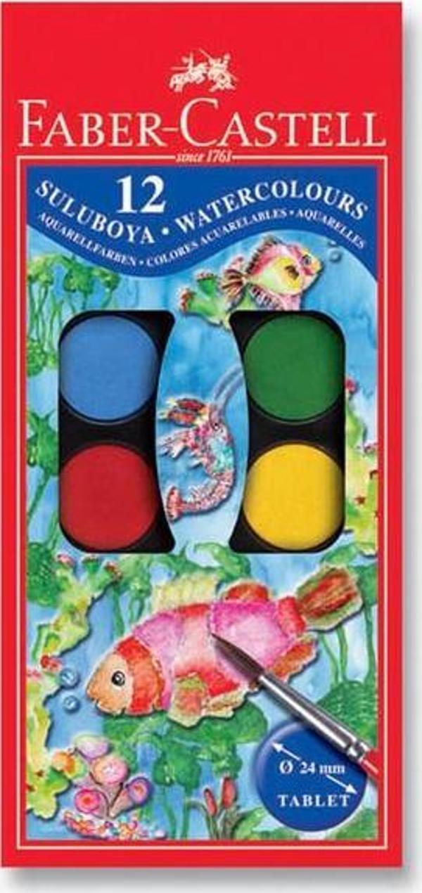 Faber-Castell 12 Renk Küçük Boy Sulu Boya - Image 1