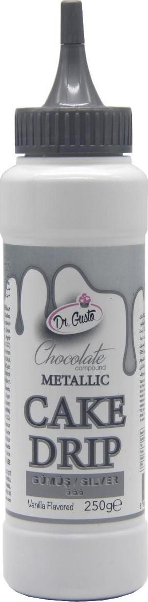 Dr.Gusto Metalik Gümüş Cake Drip 250 gr - Image 1
