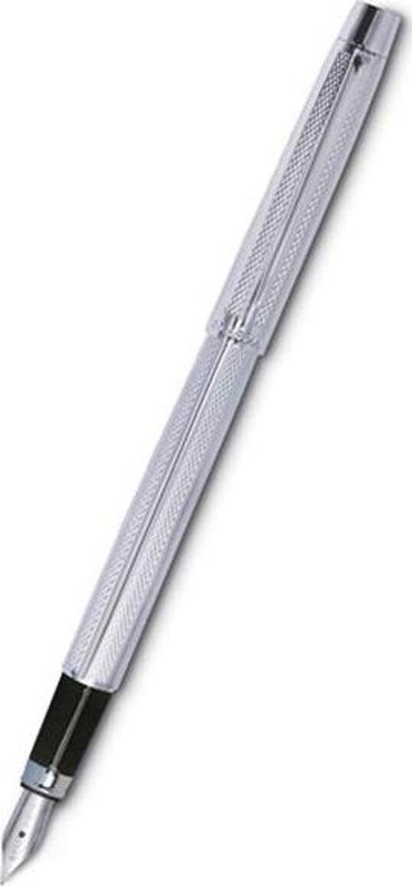 Scrikss 722 W Balıksırtı Desen Krom Dolma Kalem - Image 1