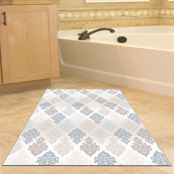 Dekoreko Kaymaz Taban Djt Banyo Halısı Trend Modern 674M Bej - Image 1