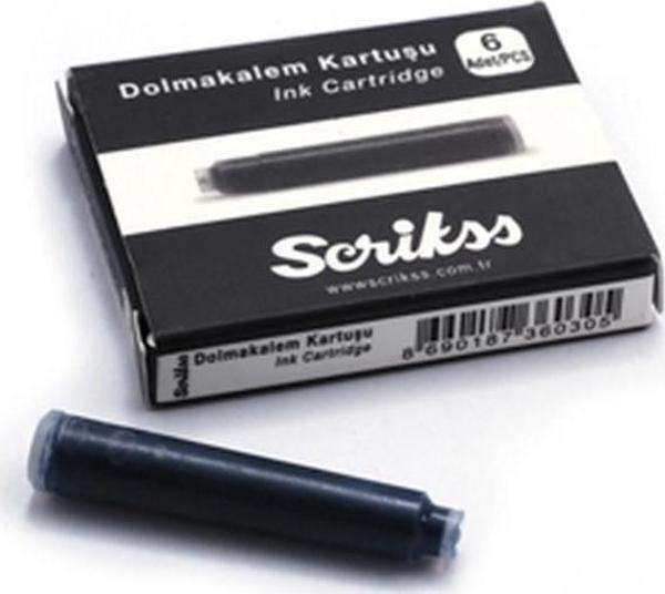 Scrikss 6'lı Siyah Dolma Kalem Kartuşu  - Image 1