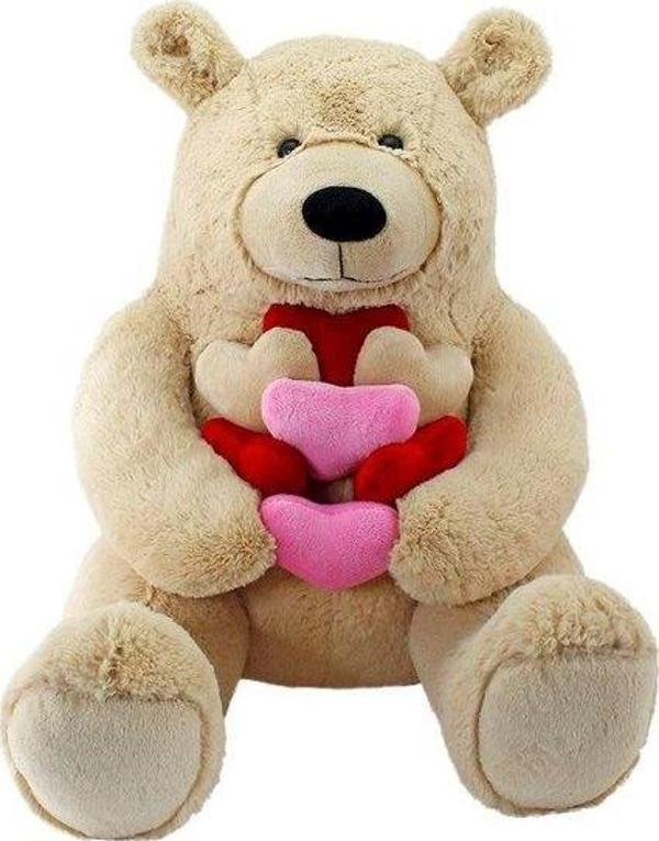 Armerya Arne Bear 60 cm Kalpli Peluş Oyuncak - Image 1