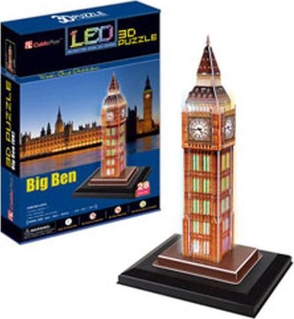 CubicFun 3D Puzzle Big Ben İngiltere LED Işıklı Seri 3D Puzzle L501H - Image 1