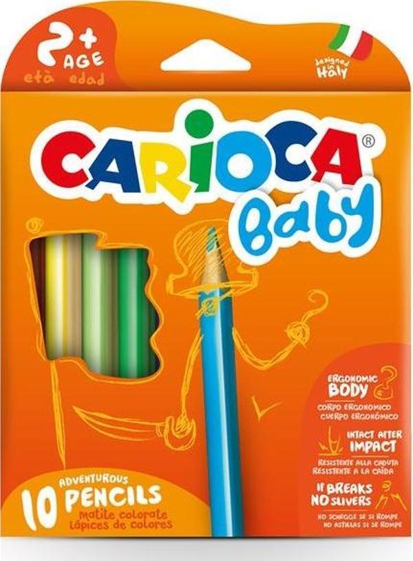 Carioca Jumbo Üçgen Bebek Kuru Boya Kalemi 10'lu 42819 - Image 1