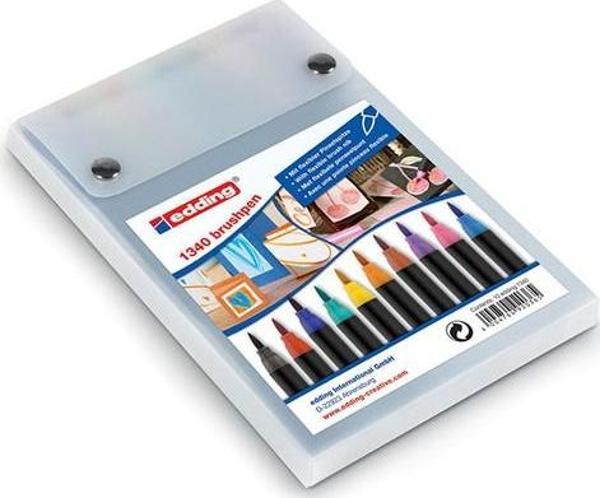 Edding 10'lu Pp Kutu Firca Uclu Keceli Kalem Seti - Image 1