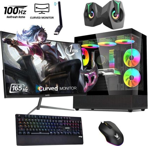 İzoly RTX SUPER Ryzen 5 5500 32GB 512GB M.2 NVMe SSD RTX 2060 SUPER 8GB GDDR6 24"165Hz Oyuncu Masaüstü Bilgisayarı - Image 1