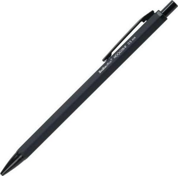 Scrikss Oficce Hexagon R 0.7 mm Mat Siyah Versatil Kalem - Image 1
