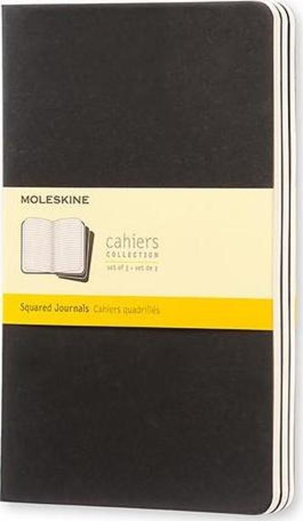 Moleskine Cahier Büyük Boy 3'lü Düz Defter Siyah - Image 1
