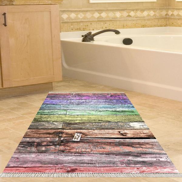 Dekoreko Kaymaz Taban Djt Banyo Halısı Trend Saçaklı Modern Mu136 Gri - Image 1