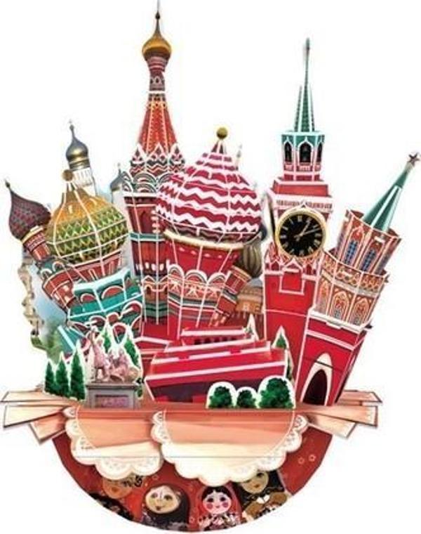 CubicFun 3D Puzzle Moscow Şehir Kompozisyonu Oc3206 - Image 1