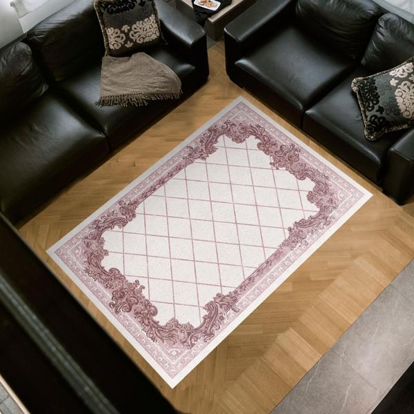 Dekoreko Kaymaz Taban Djt Salon Halısı Trend Modern 748 Mavi - Image 1
