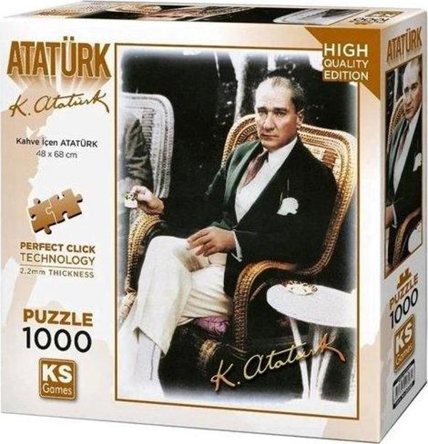 Ks Games Puzzle 500 Parça Kahve İçen Atatürk - Image 1