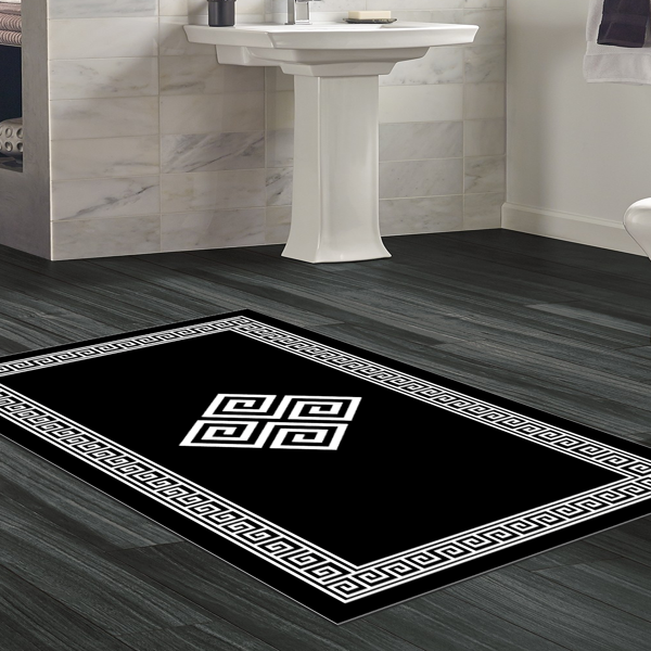 Dekoreko Kaymaz Taban Djt Banyo Halısı Trend Modern 656M Gold - Image 1