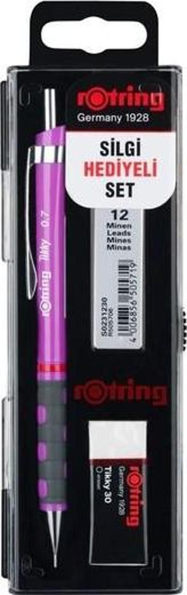 Rotring Tikky 0.7 mm Hediyeli Mor Versatil Kalem - Image 1