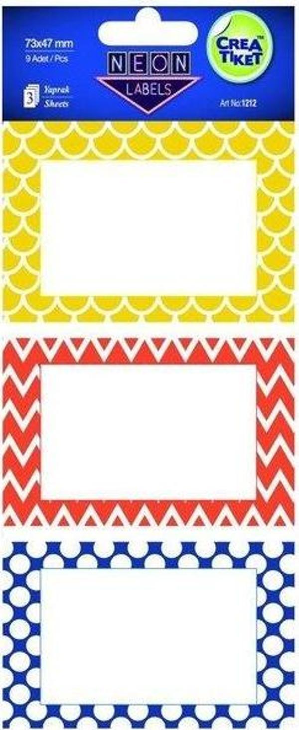 Crea Etiket Neon GeometrikDesen1212 - Image 1