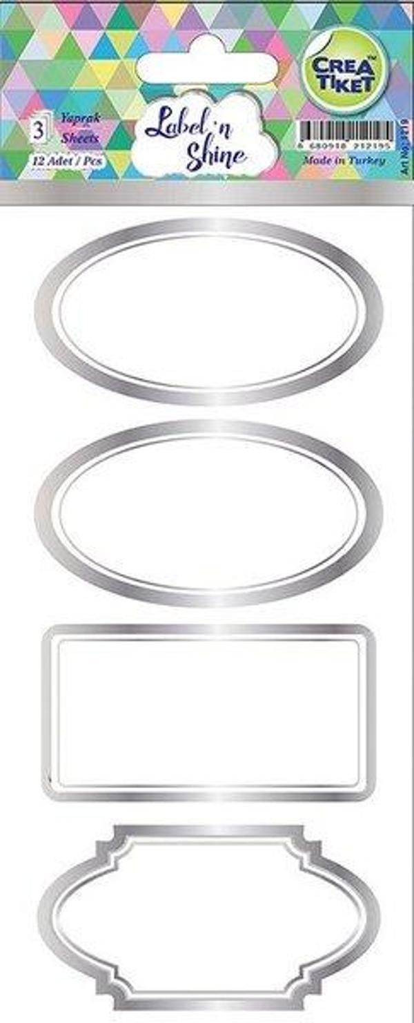 Crea 1219 Yaldızlı Karışık Silver Etiket - Image 1