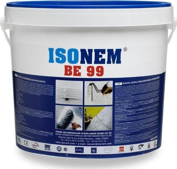 İsonem Be99 Elastik Dış Cephe Boyası 5 Kg Beyaz - Image 1