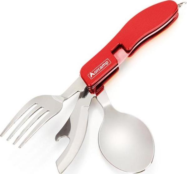 Orcamp Çatal&Kaşık&Bıçak Kamp Seti Kırmızı (OUT-1350) - Image 1