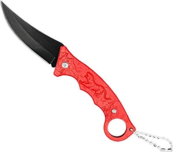 Savex Aslan Desenli Cep Çakısı Kırmızı (3836) - Image 1