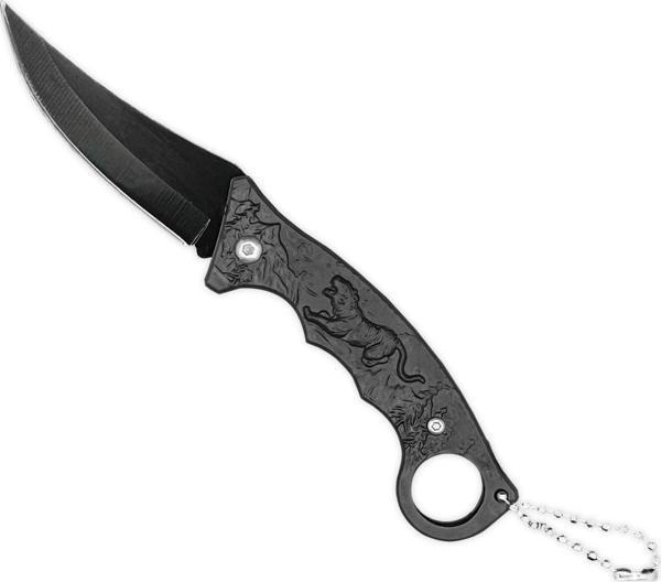 Savex Aslan Desenli Cep Çakısı Siyah (3836) - Image 1