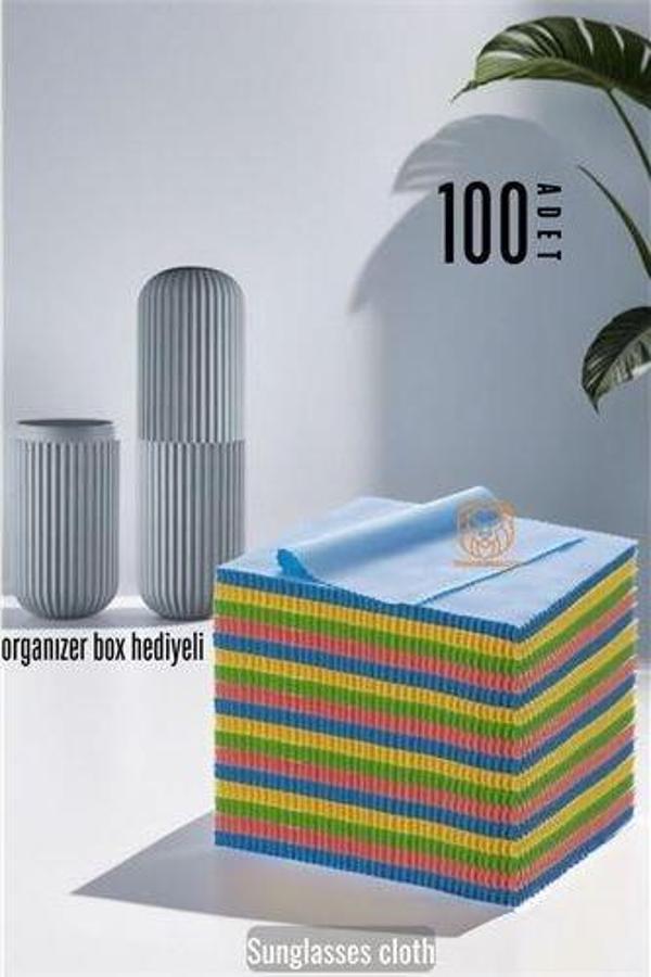 Findit 100 AD Promosyonluk Gözlük Silme Bezi Organizer Box Hediyeli - Image 1