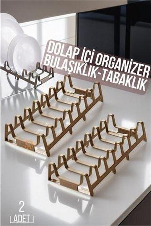 Findit 2 li Dolap İçi Tencere Kapak Ve Tabak Düzenleyici Kurutmalık Organizer - Image 1